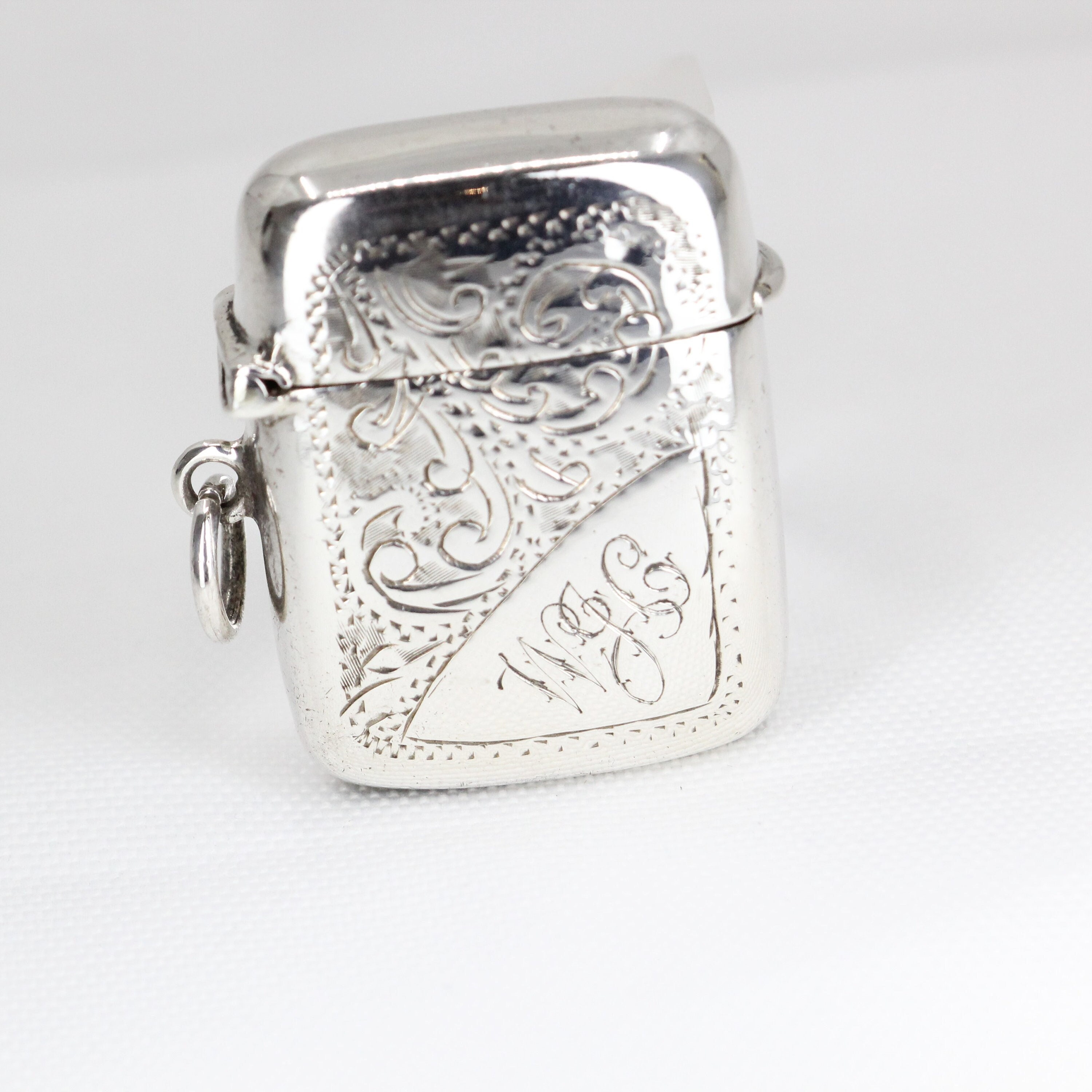 アンティーク スターリングシルバー ベスタケース – バーミンガム 1919