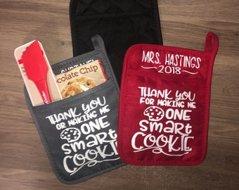 Personalized Pot Holder for Teachers!