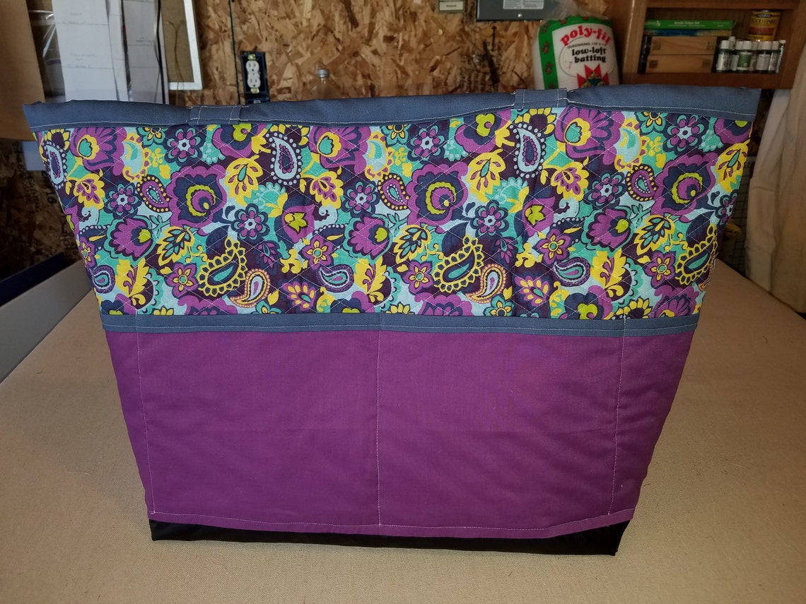 Large Travel Tote Purple Etsy