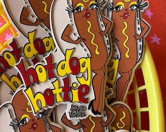 3" Vintage Inspired Hot Dog Magnet