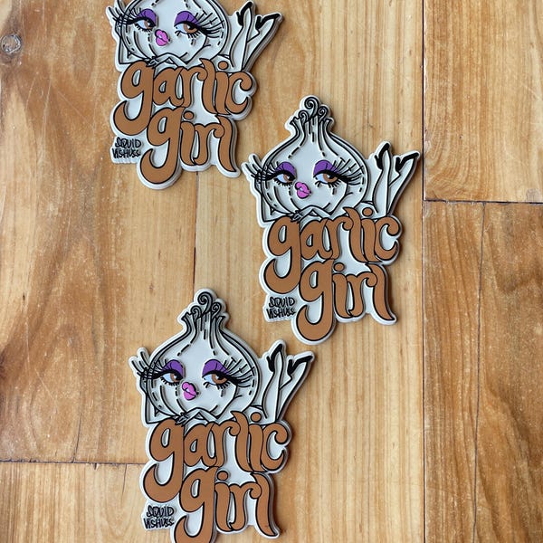 3" vintage geïnspireerde knoflookmeisjesmagneet