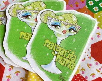 4” Margarita Babe Sticker