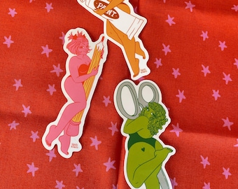 4”  Craft Babes Sticker SET