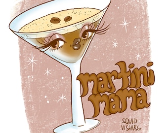 Espresso Martini Illustration Prints