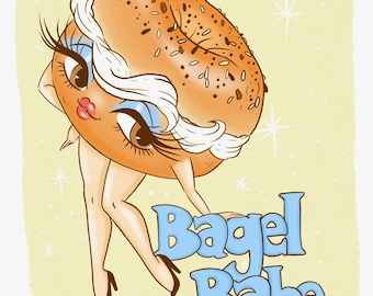 Bagel Babe Illustration Prints
