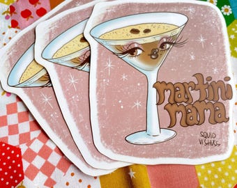 4” Espresso Martini Babe Sticker