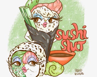 Sushi Lover Illustration Prints