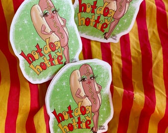4” Hot Dog Hottie Sticker