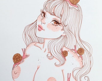 Snail Girl Drucke