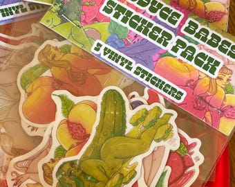 Produce Babes Sticker Pack 5 stickers