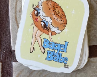 4” Bagel Babe Sticker