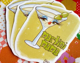 4” Martini Babe Sticker