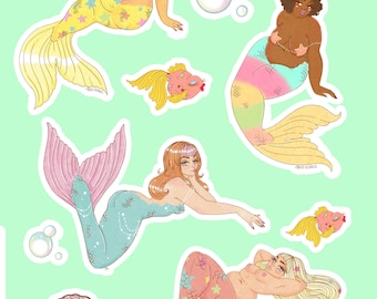 2023 Mermaid Sticker Sheet 8" x 10"