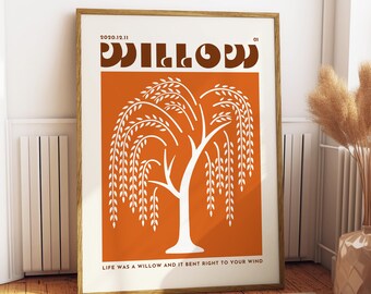 Retro Willow Poster - Willow Lyrics Instant Download Swiftie Poster