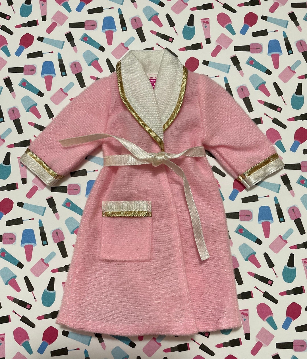 1995 Fashion Avenue Barbie Pink Robe-barbie Doll Robe-barbie Clothing ...