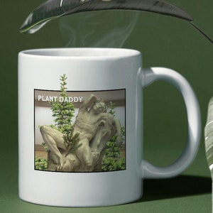 Plant Dad Glossy Mug, Plant Daddy,Plant Mug for Men, Plant Lover Gift,Funny, Fathers day Houseplant gift,Plant parent gift,Green Thumb
