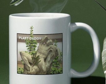 Plant Dad Glossy Mug, Plant Daddy,Plant Mug for Men, Plant Lover Gift,Funny, Fathers day Houseplant gift,Plant parent gift,Green Thumb
