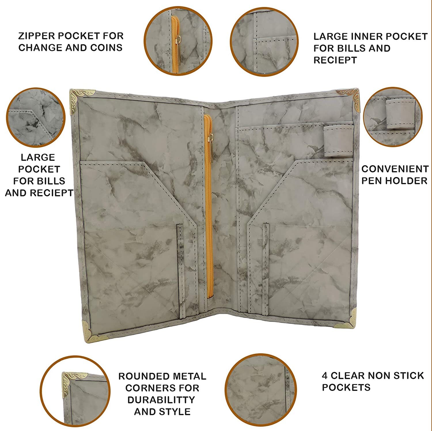 Marble Server Book for Waitress Waitress Book Classy Server - Etsy