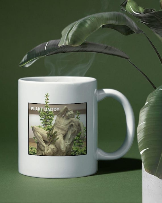 Plant Dad Glossy Mug, Plant Daddy,Plant Mug for Men, Plant Lover Gift,Funny, Fathers day Houseplant gift,Plant parent gift,Green Thumb