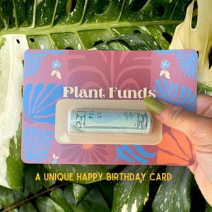 Retro plantenfonds-geldkaart voor cadeau-idee voor plantenliefhebbers | Groovy Plant Lady Mom | Cadeaus voor kamerplanten