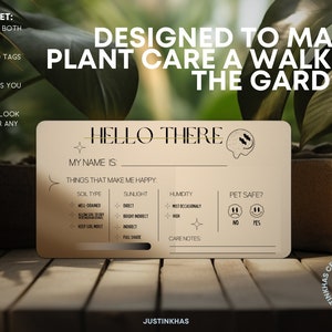 Plant Profile Passport Care Cards Template Plant Labels Indoor Printable Plant Care Instruction Tag Plant Gift Houseplant Garden Tracker image 5