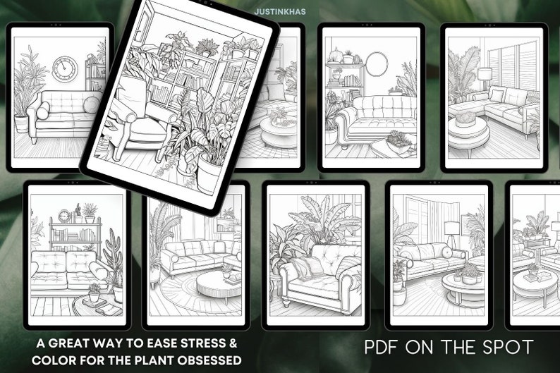 Obsessed Color Pages Houseplant Coloring Pages for Adults: