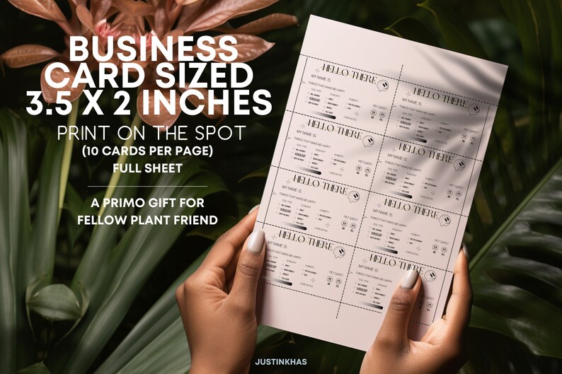 Plant Profile Passport Care Cards Template Plant Labels Indoor Printable Plant Care Instruction Tag Plant Gift Houseplant Garden Tracker