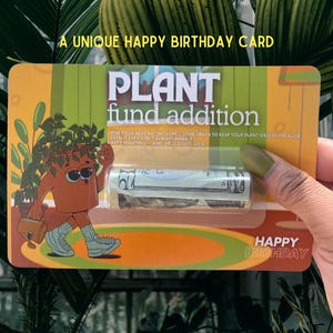 Cartão de dinheiro do Plant Fund para ideia de presente para amantes de plantas | Plant Lady Mom | Presentes para plantas de interior