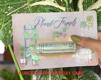 Plant Fund Money Card for plant lovers gift idea | Plant Lady Mom | stocking stuffer Indoor Plant Gifts