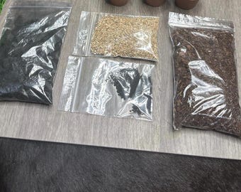 Plant Propagation Kit | Soil Mix Samples | Coco Coir Perlite Pumice Leca Orchid Bark | DIY Soil Kit | Plant Lover Gift | Build Your Own Kit