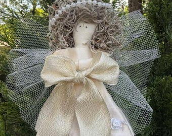 Angel ornament Upcycled from wedding gowns