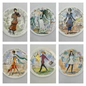 Placa coleccionable Vintage Choice of Limoges - Les Femmes Du Siecle - Mujeres del siglo - 1976-1979