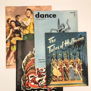 Vintage Choice of Dance Magazine / Hoffmanns berättelser / Salders Wells teaterbalett / Hans Christian Andersen filmprogram