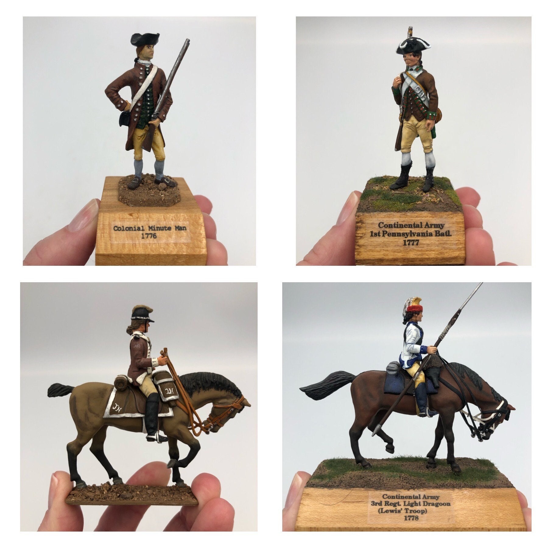 Lot De 9 Soldats En Plomb - Trombone à Cheval Wehrmacht - Miniatures Suisses