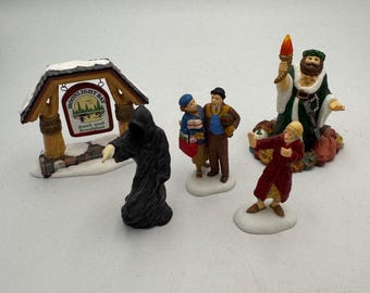 Vintage Auswahl an 1 Department 56 Ersatzfiguren - Weihnachtslied Geister Moonlight Bay Schneedorf Zubehör