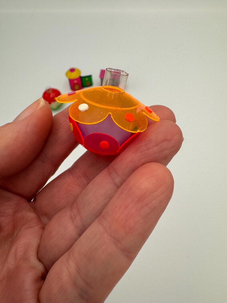 Vintage UNUSUAL Set of 6 Christmas Light Cover Ornaments Homemade