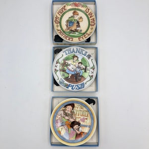 Vintage Choice of Mary Engelbreit Collectible 4&quot; Plate - Mothers Day Collection - Includes Stand - 1991