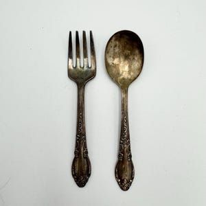 Vintage Kleinkind Gabel und Löffel Set - 1881 Rogers - Oneida Ltd