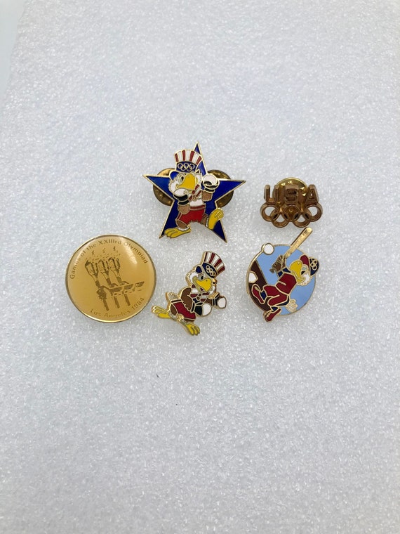 Vintage Set of 5 Olympic Pins 1984 Los Angeles Su… - image 1