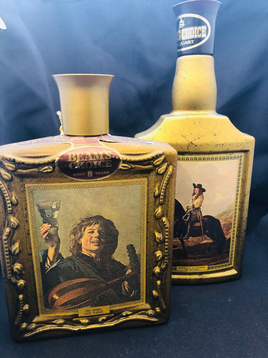 Vintage Set of 2 Jim Beam Decanters the Merry Lute Player and Etsy