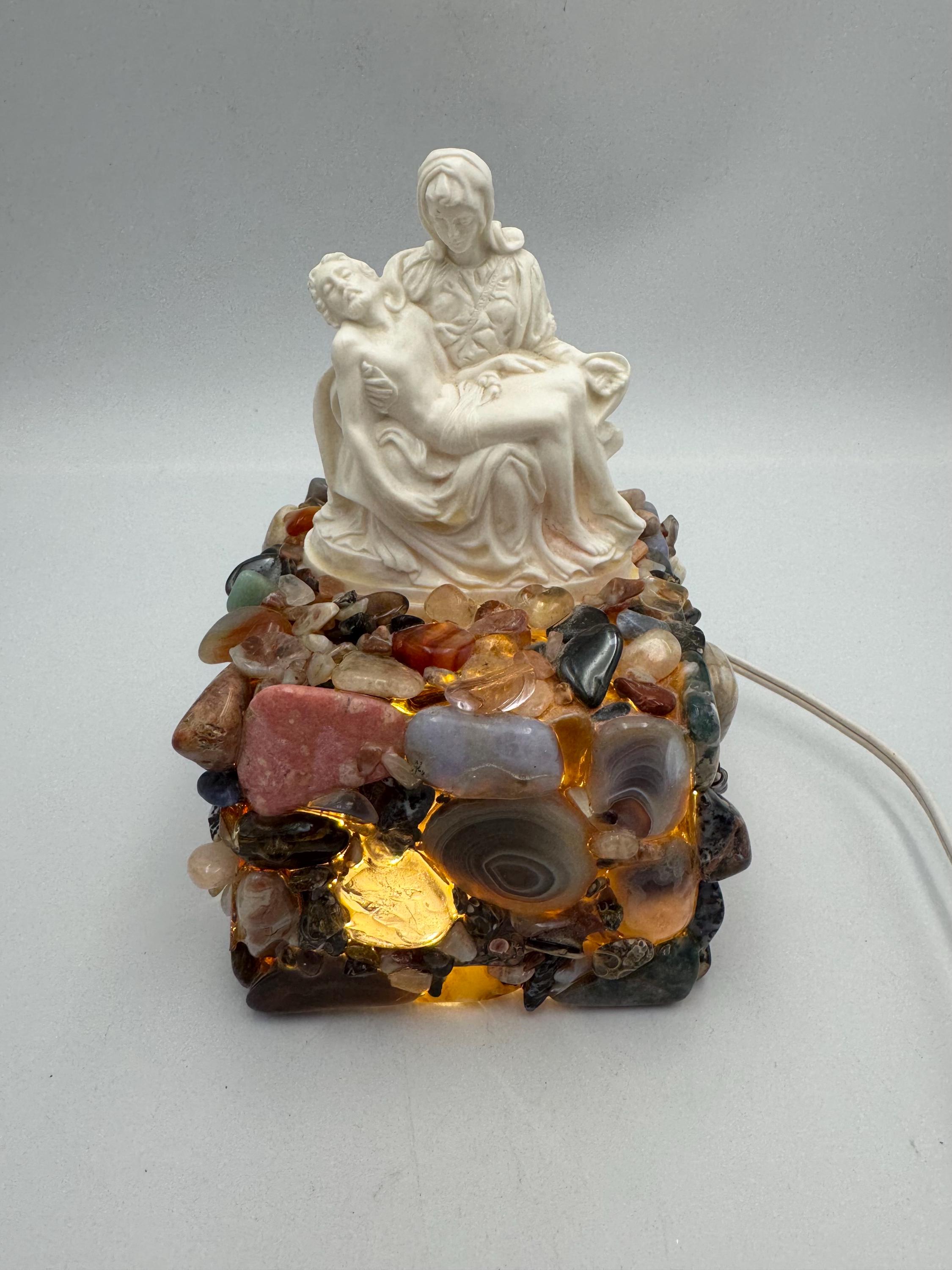 Vintage *RARE* La Pieta Night Light - Plastic Sculpture on Semi