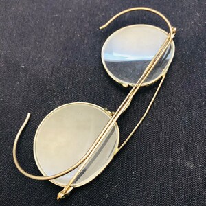 Vintage Shuron Hibo Wire Rimmed Spectacles 12K Gold Filled Curved Earpieces image 7