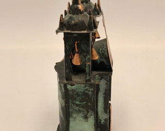 ヴィンテージ 5 インチ アヤクチョ メタル チャーチ ブロンズ & 銅