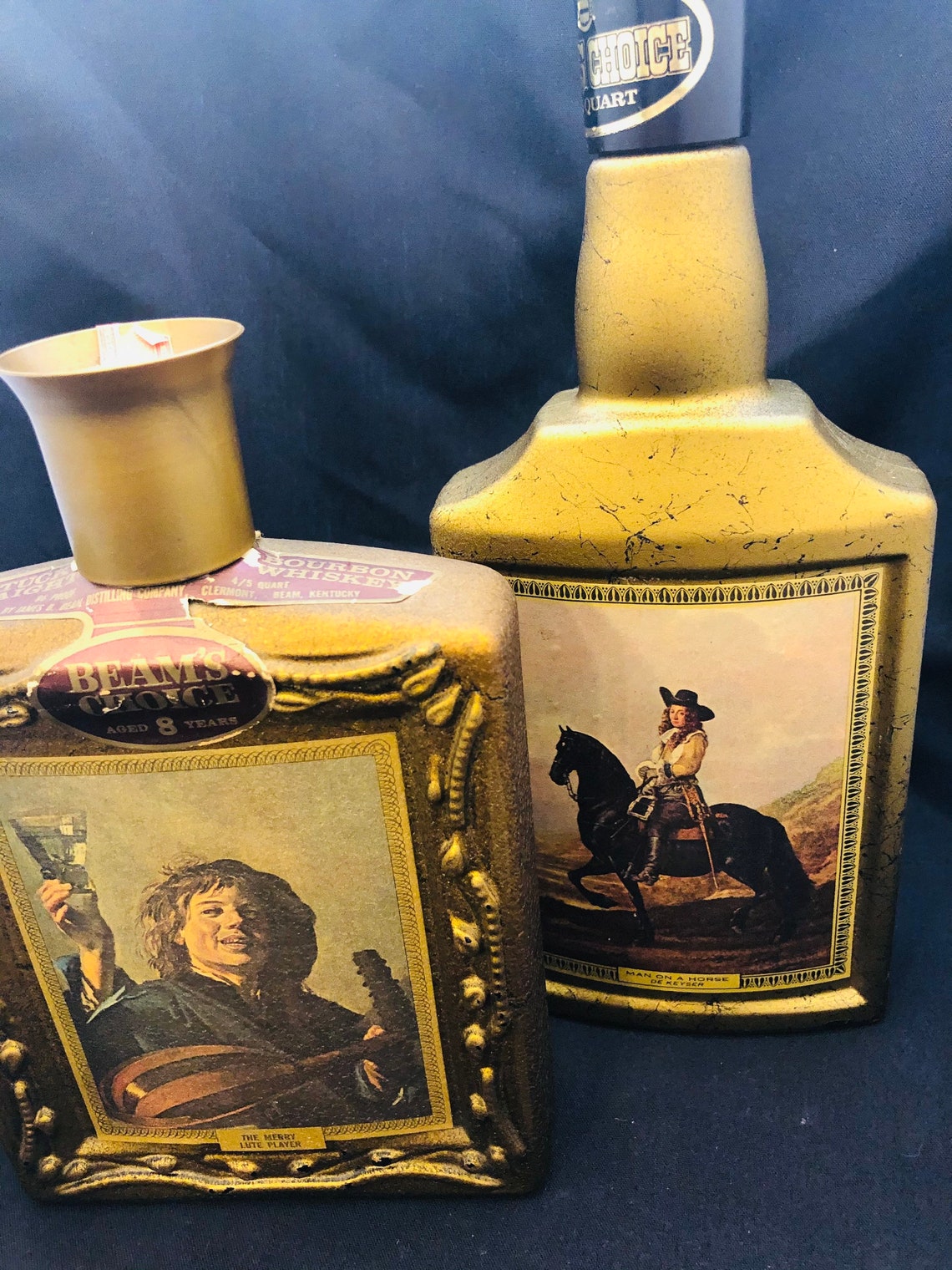 Vintage Set of 2 Jim Beam Decanters the Merry Lute Player and Etsy