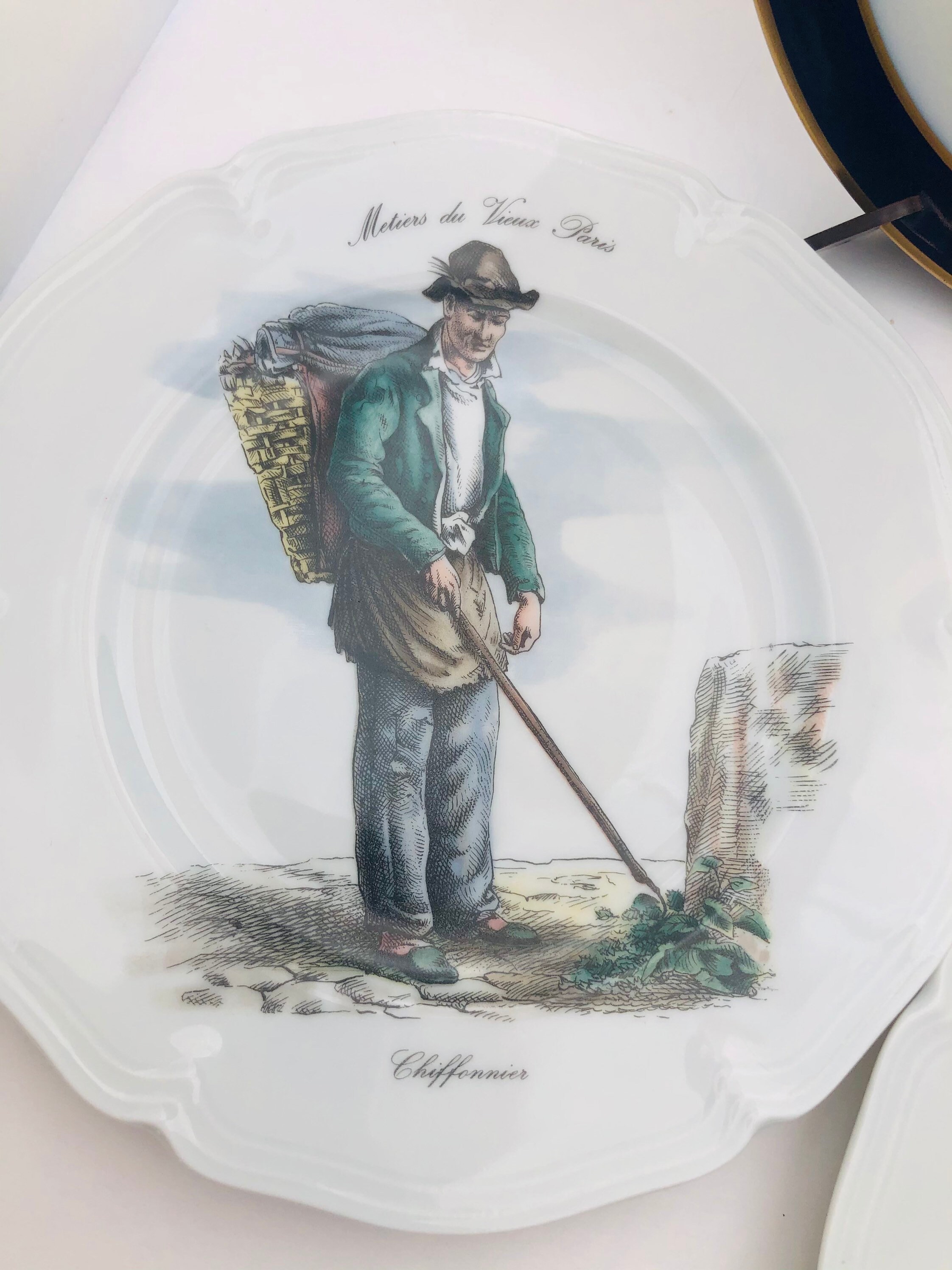 Metiers du Vieux Paris 磁器プレートのヴィンテージセット (5 個