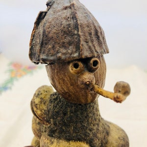 Vintage Gumnut Figurine Australian Folk Art Handcrafted by Chris Trump & The Gumnut Factory