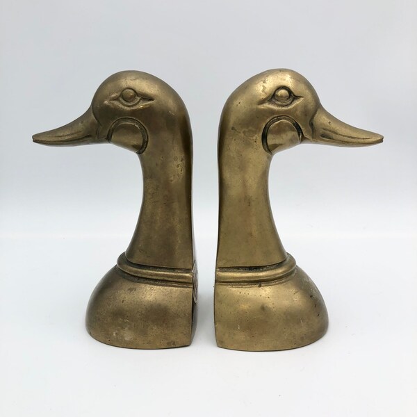 Brass Bookend Ducks Etsy
