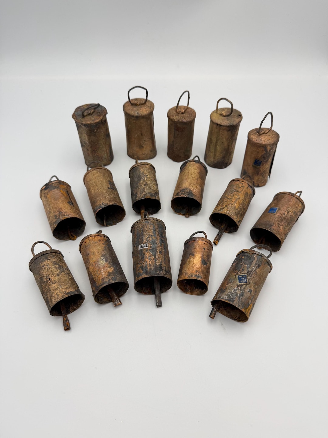 Vintage Set of 16 Metal Bells - Meditation Prayer Temple Windchime ...