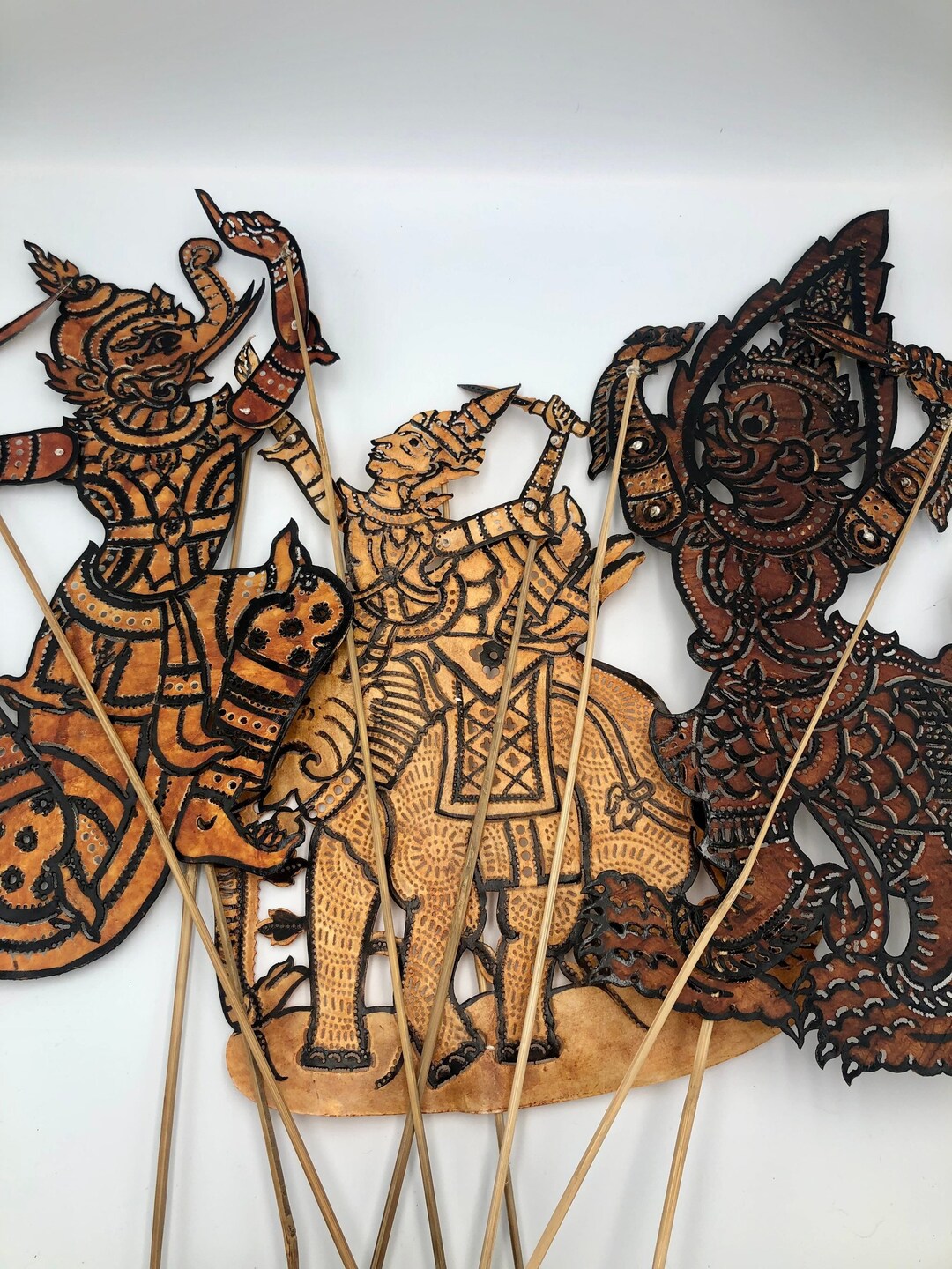 ジャワのインドネシアの影絵人形ワヤン・クリットのヴィンテージ