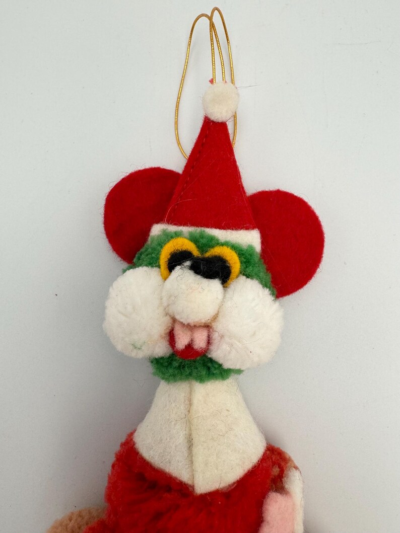 Vintage Christmas Pom Pom Mouse Ornament Fun & Fancy Brand 1974 Etsy